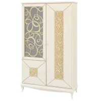 Шкаф Линейный Neman Garmonia MN-120-10 124 x 45см x 206 / ЛДСП / Крем с золотой патиной