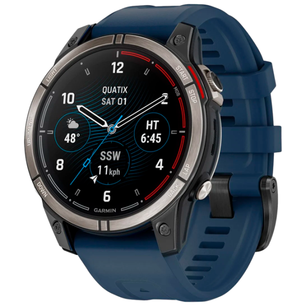 Ceas inteligent Garmin Quatix 7 Pro 1.3"/ 47 mm/ Titanium - Blue/ 010-02803-81 photo 1