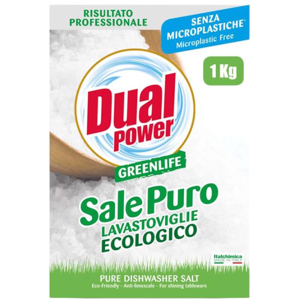 Sare dedurizantă Dual Power Green Life 1 kg sare / pentru prevenirea depunerilor de calcar photo 1