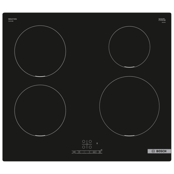 Plită încorporabilă cu inducție Bosch PUE611BB6E Vitroceramică/ Black photo 1