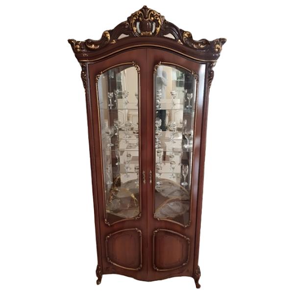 Dulap cu vitrină Slonimmebel Eliza 9 2D PAL/ Walnut photo 1
