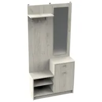 Шкаф для прихожей ML-Mobila ML-3 ДСП/ Дуб Крафт Белый