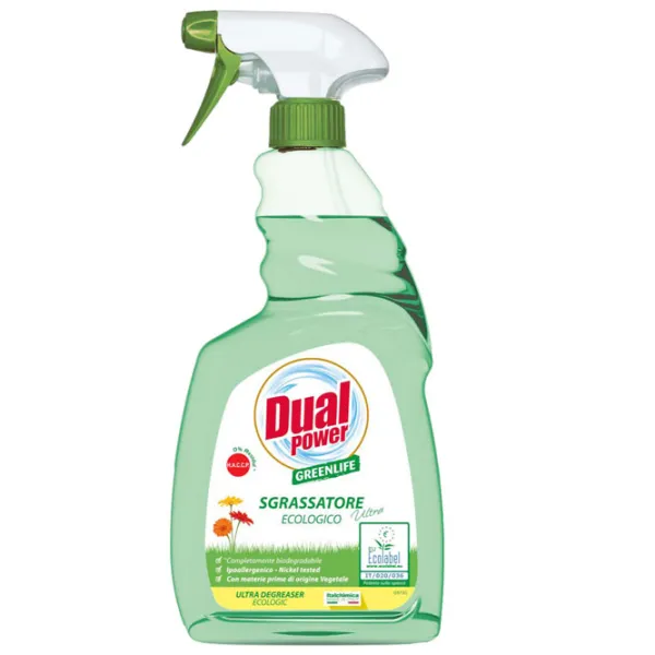 Soluție Dual Power Sgrassatore Green Life DSBIO1-S Spray/ pentru degresare photo 1