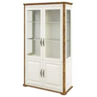 Dulap cu vitrină Neman Marsel PAL/ Cream