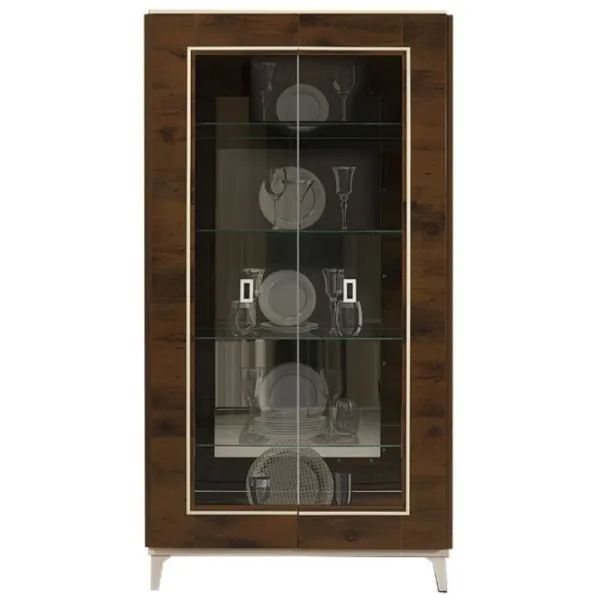Dulap cu vitrină Slonimmebel Djordjia LPAL/ Walnut photo 1