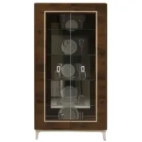 Dulap cu vitrină Slonimmebel Djordjia LPAL/ Walnut