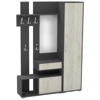 Шкаф для прихожей ML-Mobila ML-2 ЛДСП/ Дуб Крафт Белый