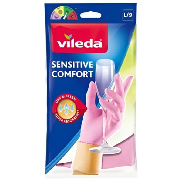 Перчатки Vileda Sensitive Comfort Латекс/ Розовый photo 1