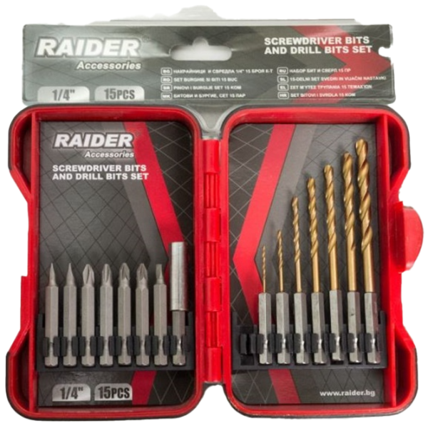 Набор бит Raider 157795 Количество в наборе - 15 photo 1