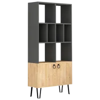 Шкаф с полками Showdeko Bene Bookcase 166см x 80см x 30см/ ДСП/ Grey