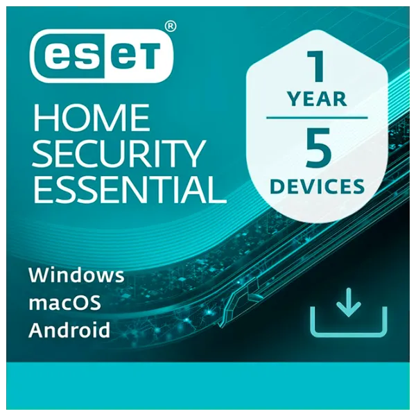 Antivirus ESET Home Security Essential 1 year 5 devices 5/ Карточка photo 1