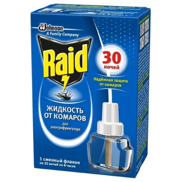 Rezervă lichida împotriva țânțarilor Raid 55822 Flacon/ fără miros photo 1