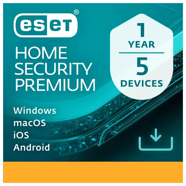 Antivirus ESET Home Security Premium For 1 year for 5 devices 5/ Карточка photo 1