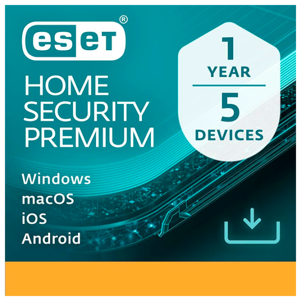 Antivirus ESET Home Security Premium For 1 year for 5 devices 5/ Карточка photo 1