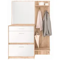 Шкаф для прихожей Sokme Денвер ДСП/ Дуб Крафт Белый