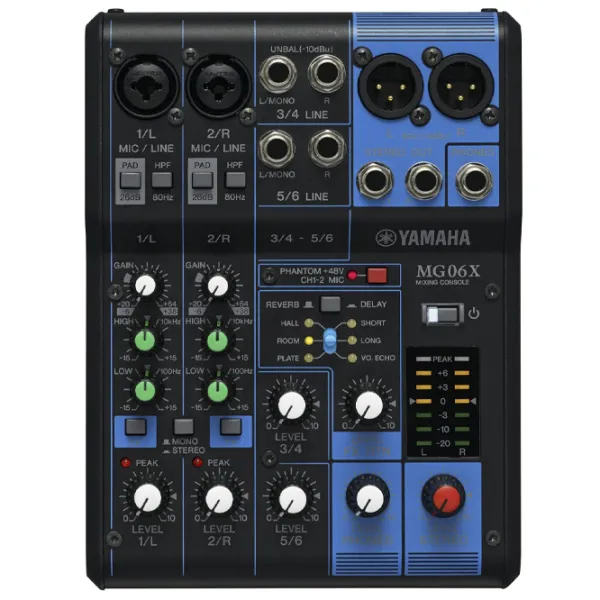 Mixer analog Yamaha MG06X activ/ 20 Hz - 20 kHz/ Black photo 1