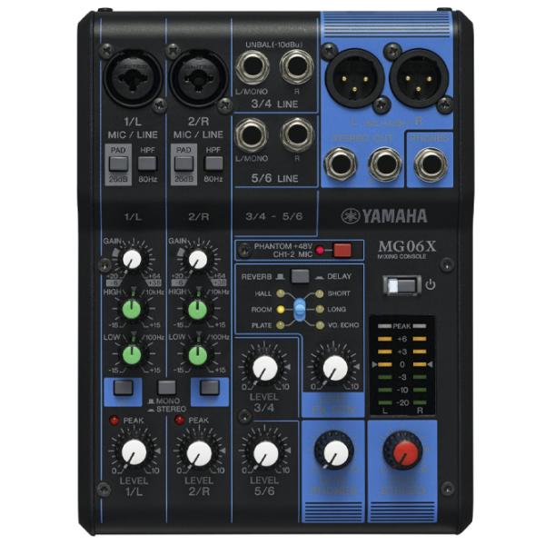 Mixer analog Yamaha MG06X activ/ 20 Hz - 20 kHz/ Black photo 1