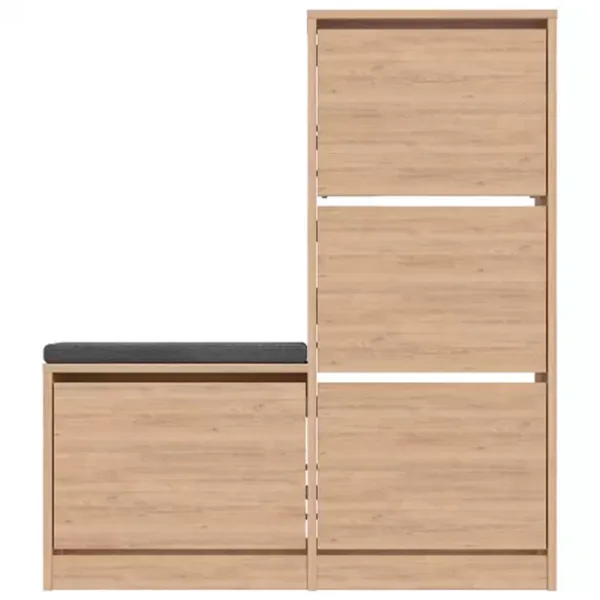 Обувной шкаф Showdeko M.AK.23973.3 118.5см x 104.8см x 26см/ Oak/ Дуб photo 1