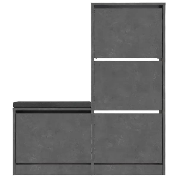 Обувной шкаф Showdeko M.AK.23973.6 118.5см x 104.8см x 26см/ Retro Gray/ Retro Gray photo 1