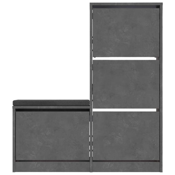 Обувной шкаф Showdeko M.AK.23973.6 118.5см x 104.8см x 26см/ Retro Gray/ Retro Gray photo 1