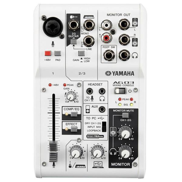 Миксер аналоговый Yamaha AG03 активный/ 20 Гц - 20 кГц/ Белый photo 1
