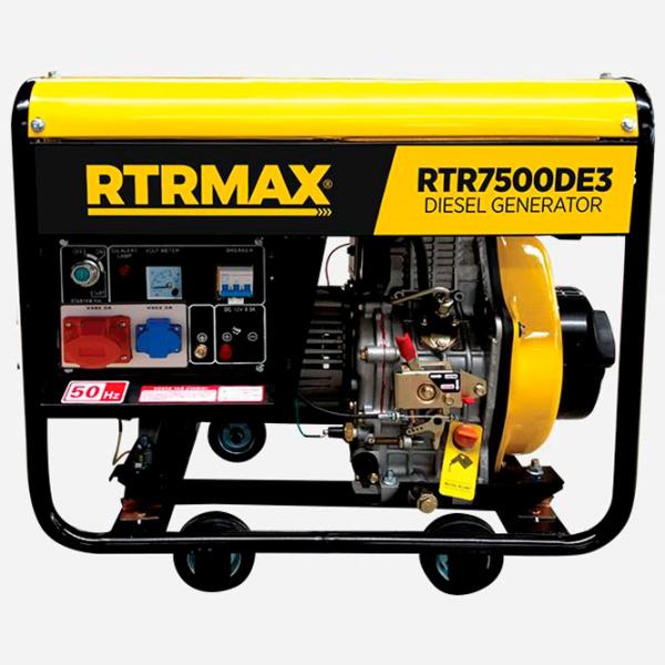 Generator de curent RTRMAX RTR7500DE3 220 - 380 V Motorină/ 4.8 kW photo 1