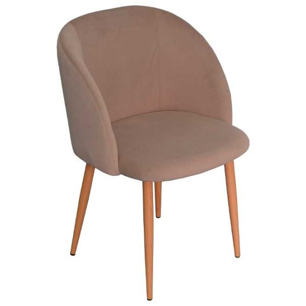Scaun de bucătărie Evelin LC-618WO Velur/ Light-Beige photo 1 Scaun de bucătărie Evelin LC-618WO Velur/ Light-Beige photo 1