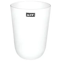 Стакан для зубных щёток MSV 44231 Полипропилен/ Белый/ На столе