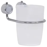 Стакан для зубных щёток MSV 40460 Стекло/ Белый/ На стене