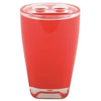 Стакан для зубных щёток MSV Tahiti Пластик/ Красный/ На столе