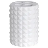 Pahar pentru periuțe de dinți MSV Mozaik Poliresin/ White/ Pe masă