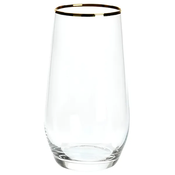 Стакан EH Golden Rim 0.39л / Стекло / Прозрачный photo 1 Стакан EH Golden Rim 0.39л / Стекло / Прозрачный photo 1