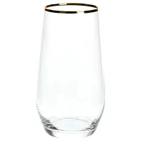 Стакан EH Golden Rim 0.39л / Стекло / Прозрачный