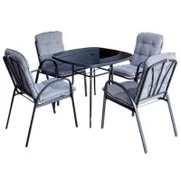 Set mobilă terasă Villager Veneto Aluminiu/ Sticlă/ Plastic/ Gray