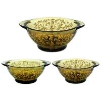 Чаша с ручкой Glass Ink GI Verso "Вензель" 0.51л / 6.5 см / Закалённое стекло