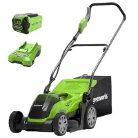 Газонокосилка аккумуляторный Greenworks G40LM35K2 Самоход