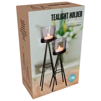 Suport pentru lumânări H&S 51007 Cantitatea în set - 2/ Sticlă