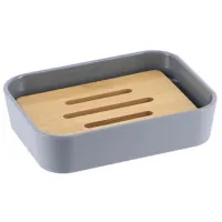 Săpunieră Tendance Rubber Bambus/ Dreptunghiular