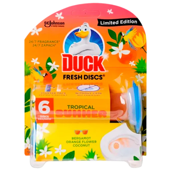 Odorizant de toaletă Duck Fresh Discs Summer 36 ml photo 1