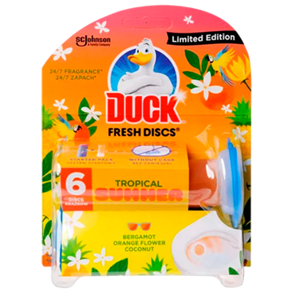 Odorizant de toaletă Duck Fresh Discs Summer 36 ml photo 1