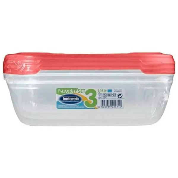 Container Tontarelli Nuvola 1.15 l/ Plastic/ Transparent photo 1