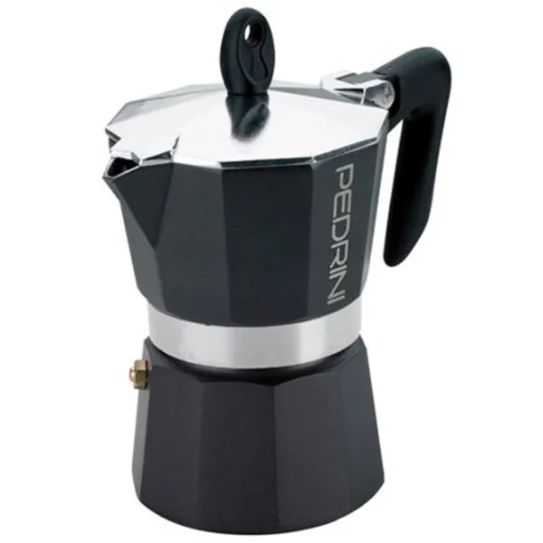 Гейзерная кофеварка Pedrini 25650 0.15л / Алюминий / Antracit photo 1