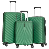 Чемодан CCS 5224 Set 105 л/ Metalic Зелёный