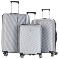 Чемодан CCS 5224 Set 105 л/ Серебристый