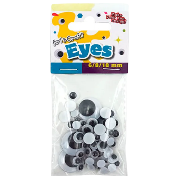 Set de creație Art&Craft Ochi mișcători 48035 6+/ Black White photo 1 Set de creație Art&Craft Ochi mișcători 48035 6+/ Black White photo 1