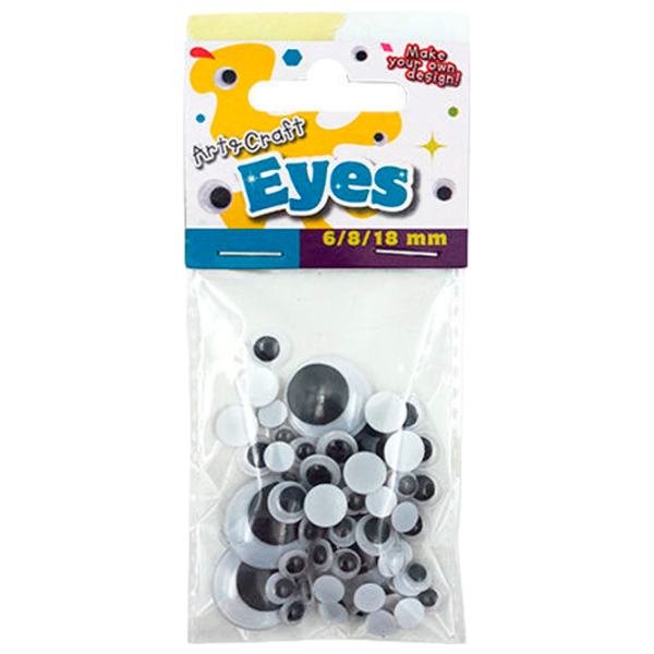 Set de creație Art&Craft Ochi mișcători 48035 6+/ Black White photo 1 Set de creație Art&Craft Ochi mișcători 48035 6+/ Black White photo 1