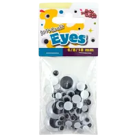 Креативный набор Art&Craft Подвижные глаза 48035 6+/ Черный Белый