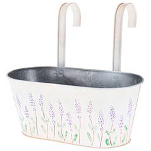 Горшок для цветов ProGarden 46630 Белый/ Металл/ На перила photo 1