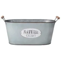 Горшок для цветов Nature 44545 Серебристый/ Металл/ На полу