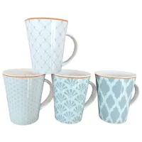 Cană PS Ornament gri 350 ml/ Ceramică/ Multicolor